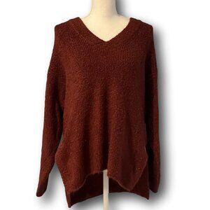 BOGO Urban Outfitters Oversized Burgundy Split Hem Sweater